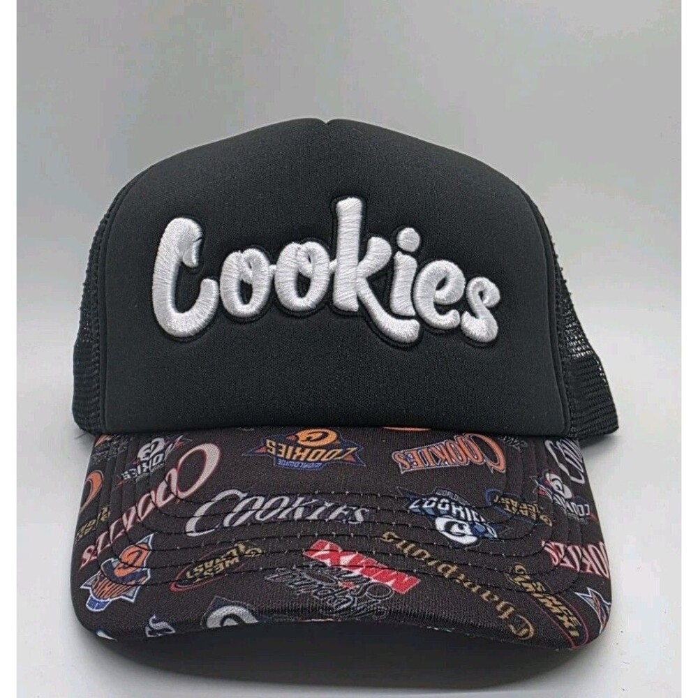 Cookies Black Foam Full Clip Trucker Mesh Back Adjustable Snapback Hat Cap